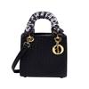 Small Square Bag Women's New Shoulder Messenger Bag Handbag Woven Belt Silk Scarf Princess Diana Bag