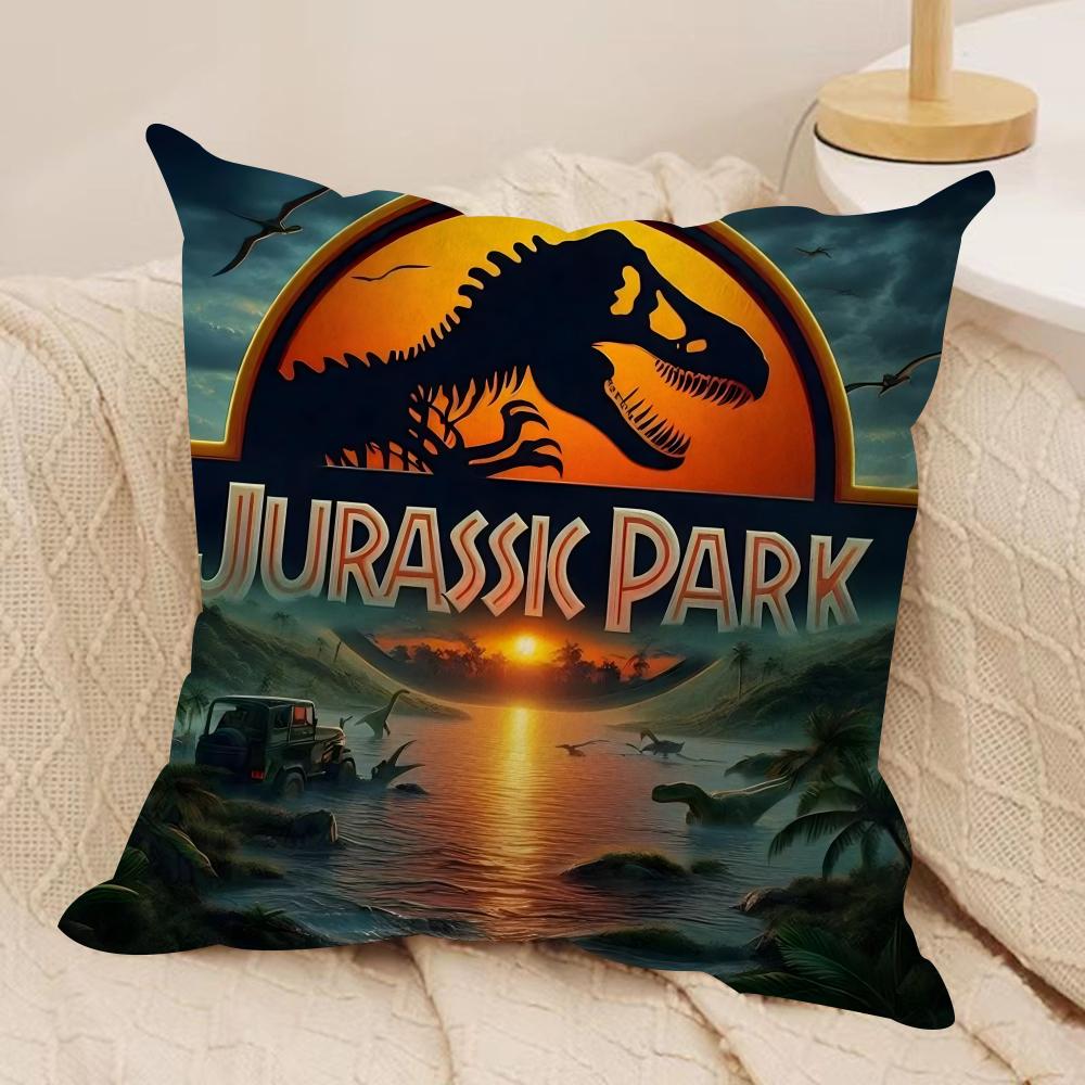 

CCool JJurassic World Cushion Cover Silky Short Plush Invisible Zipper Dustproof Sofa Pillow Case For Home Decor 30x30cm