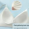 Breathable Seamless Bra: Semi-Fixed Cups, No Underwire, Side Bust Support, Integrated Lifting for Small Breasts.