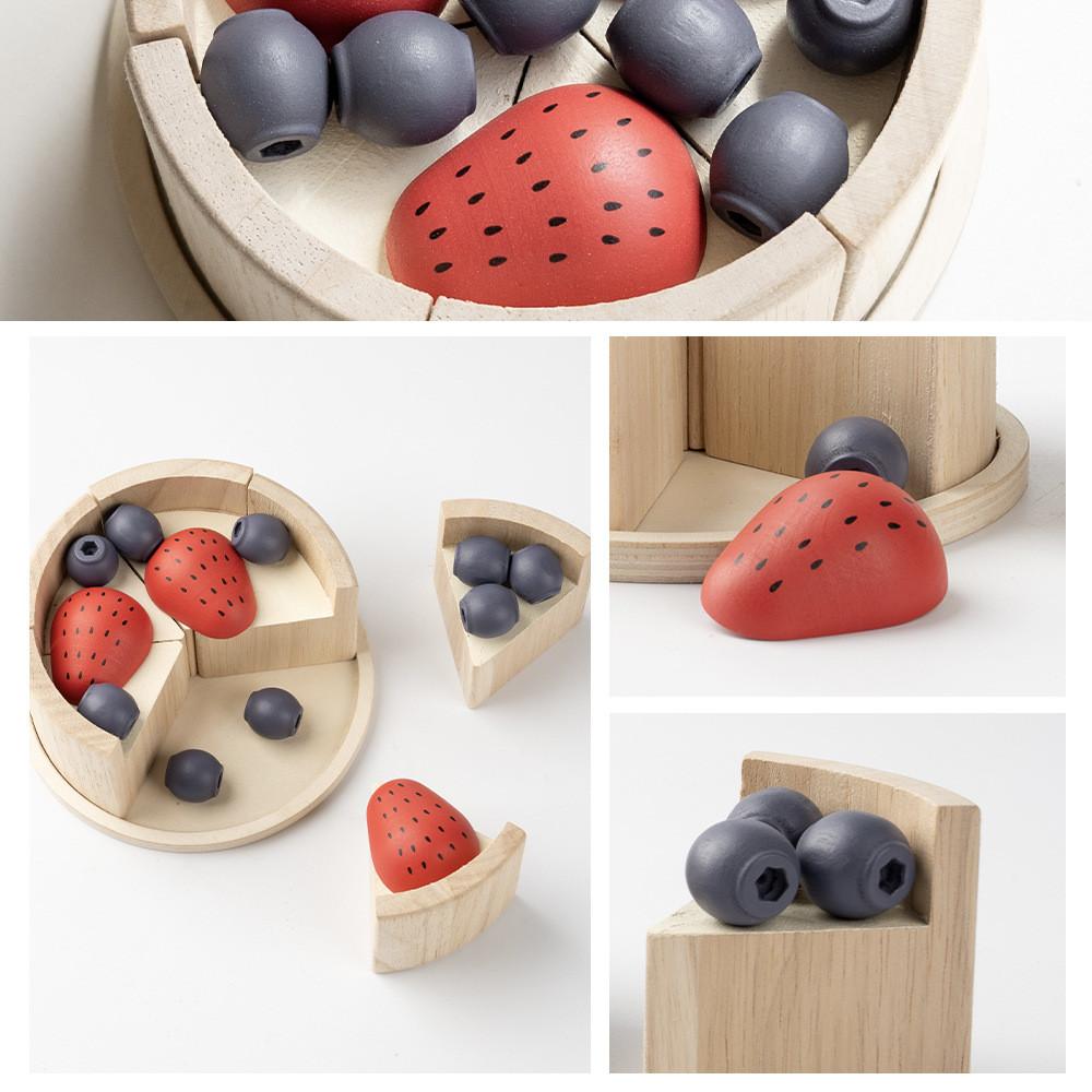 Kitchen Play Children Toy Wooden Mini Cake Set Creative Hand Eye Coordination