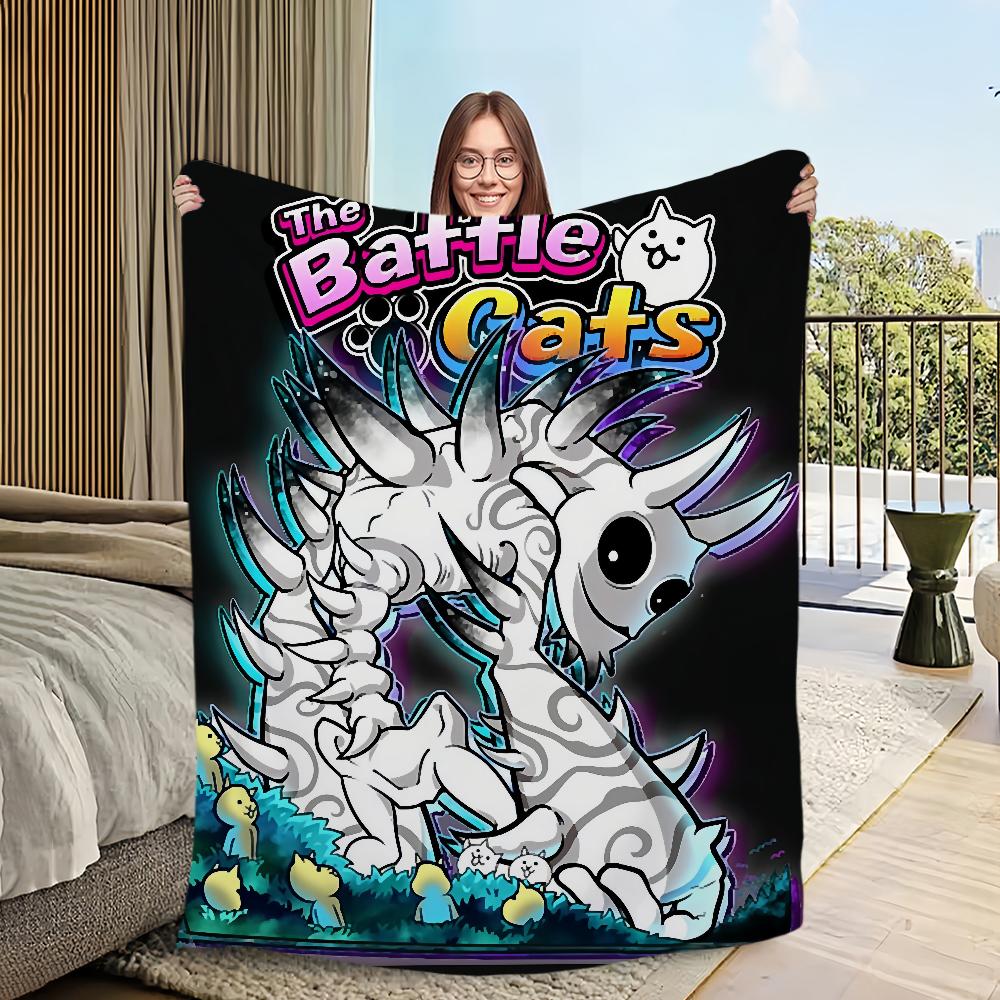 Game art Warm Soft Plush Nap Blankets Sofa rug for Living Room The B-Battle Cats Office Bedroom Home Travel Kid Gifts Flannel