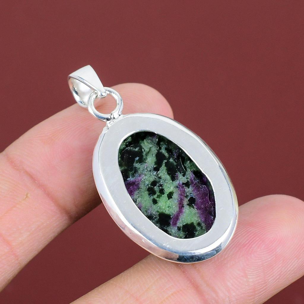 Ruby Zoisite Pendant 925 Sterling Silver Pendant Handmade Jewelry Real Gemstone Pendant Amazing Jewelry Gifts For Her Healing Stone Pendant