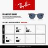 lens width 0RB4306 Ray-Ban sunglasses, unisex, frame/opal grey, lens/dark blue, 54mm,