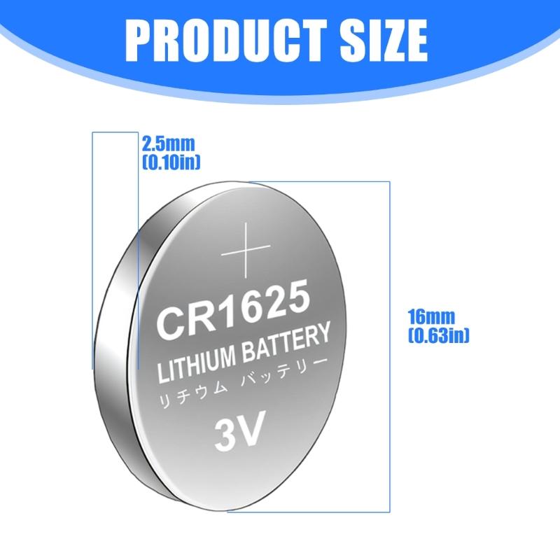 10/5Pcs CR1625 Button Cell Batteries High Performances 3V Power for Electronics Toys and Remote Controls Watches