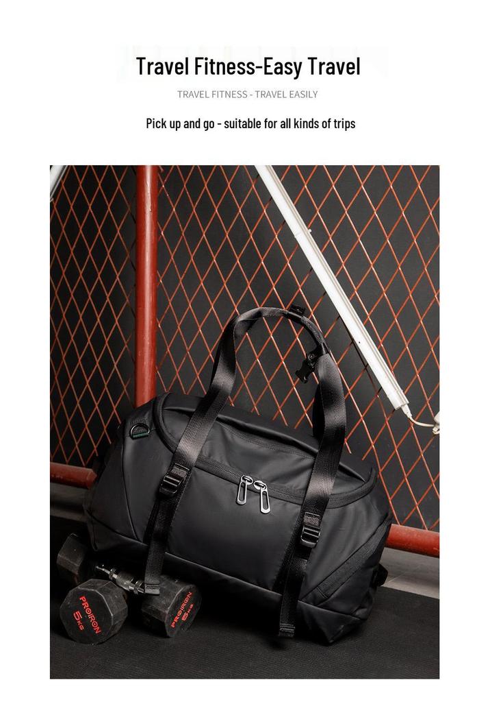 Men's Large-Capacity Multifunctional Waterproof Sports Bag: Double Shoulder, Gym, Travel, Basketball, and Football Training.