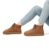 Comwarm Short Plush Lining Ankle Boots for Women Faux Suede Hard Bottom Snow Boots Warm Cozy Winter Outdoor Cotton Boots