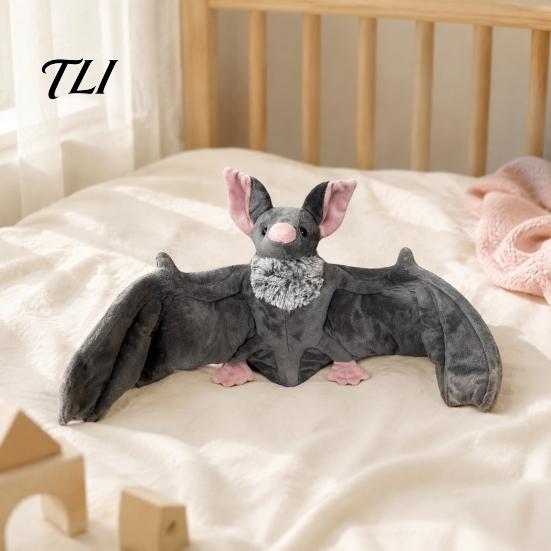 Unique Collectible Doll Halloween Bat Plush Toy, Cute Stuffed Animal for Desk Holiday Party Ornament Shelf, Soft Spooky Party, Festive Gift Kids Dark