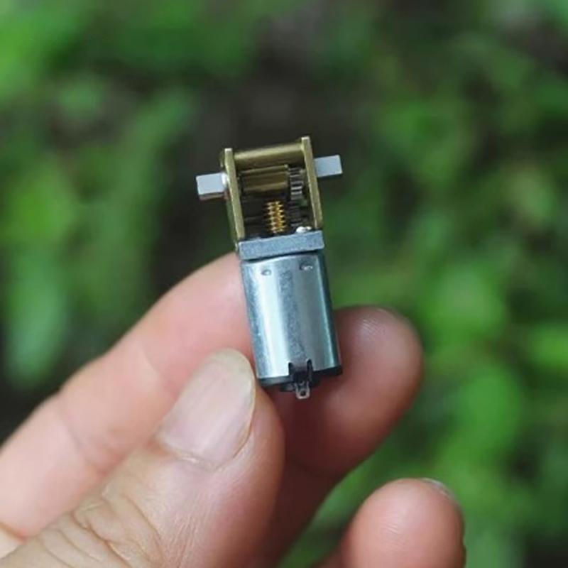 1Pc Dc3V 3.7V 5V 850Rpm D-Shaft Large Torque Micro Turbo Worm Mini N20 Dual Shaft Gear Motor Full Metal Gear Box Reduction Motor