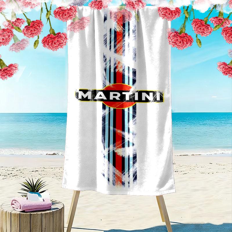 Asciugamano da Spiaggia Stampa Martini Racing, Asciugamano Grande Morbido ad Asciugatura Rapida per Spiaggia Campeggio Nuoto