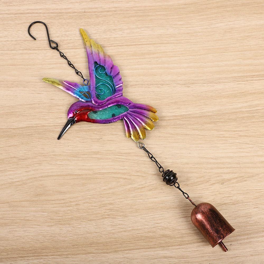Kreativer Glockenanhänger Vintage Hängende Dekoration Handwerk Kolibri Windspiel Hinterhof
