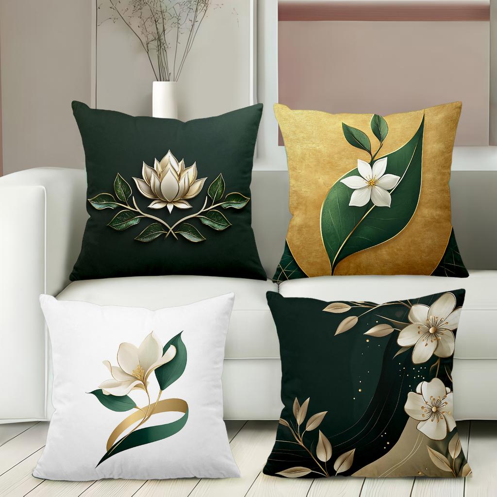 Floral Patterned Throw Pillows For Home Decor Polyester pillowcase, sofa decorative cushion cov Headboard Pillow