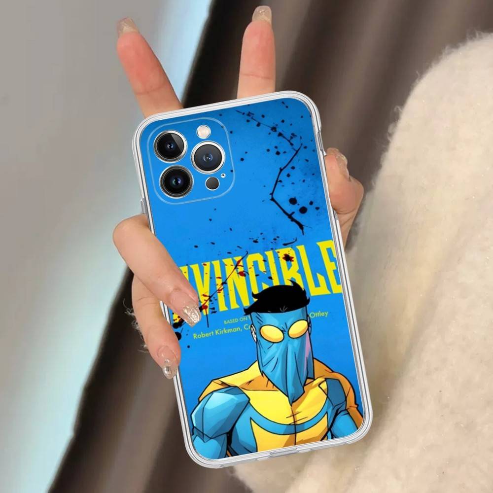 Superhero Invincible Anime For IPhone 17 16 15 14 13 12 Mini 11 Pro Max Transparent Case
