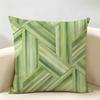 Simple Geo Inlay Pattern Cushion Cover Natural Linen Organic Fabric Double-Sided Printing Breathable Perfect For Home Decor