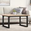 VidaXL Coffee Table O-Frame, Side Table, Sofa End Table, Living Room Furniture, 90x90x45.5cm Pine Wood 3282731