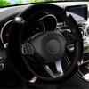 37-38cm Diameter Universal Elastic Soft Plush Rhinestone Car Steering Wheel Cover Interior Accessories