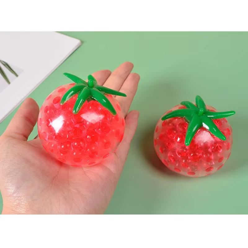 Brinquedo Squishy Fluido de Tomate para Alívio do Estresse Aperte Brinquedos de Subida Lenta Fruta de Simulação Brinquedo Sensorial Fidget para Alívio da Ansiedade Presente