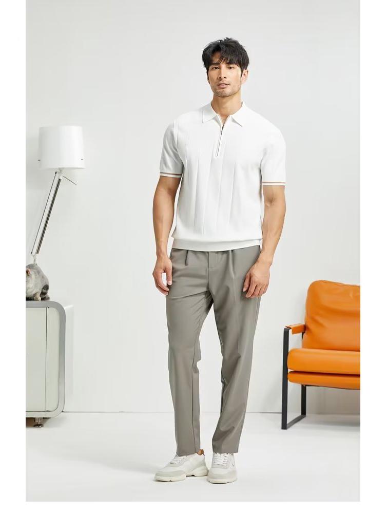 Men's Short-Sleeve Polo Shirt: Youthful, Fashionable, Japanese-Style Summer 2023 Design