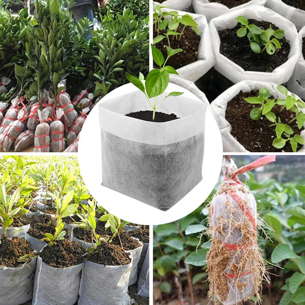 Biodegradable Seed Nursery Bags Breathable Garden Plants Grow Bags Plant Seeding Grow Bags Home Garden Greenhouse Supplies