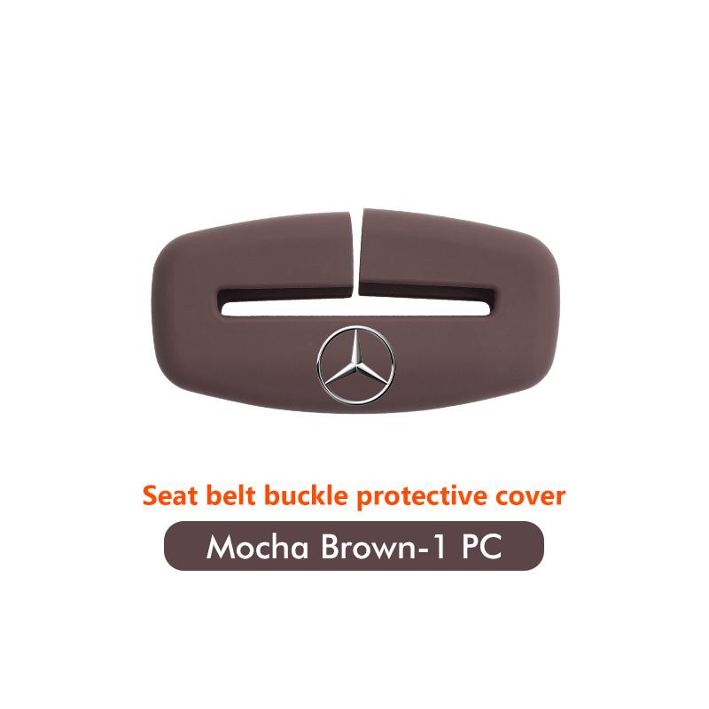 For Mercedes Benz Car Seatbelt Buckle Cover Silicone Anti-scratch Belt Buckle Guard W211 W124 W176 W177 C180 C200 C260 C300 GLC BH1