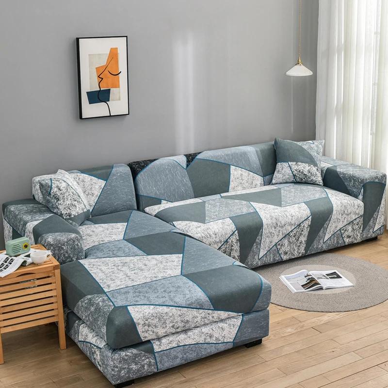 Elastic Sofa Cover 1/2/3/4 Seater L Shaped Corner Sofa Cover Protector For Living Room Stretch Cover For Sofa Couch Armchair