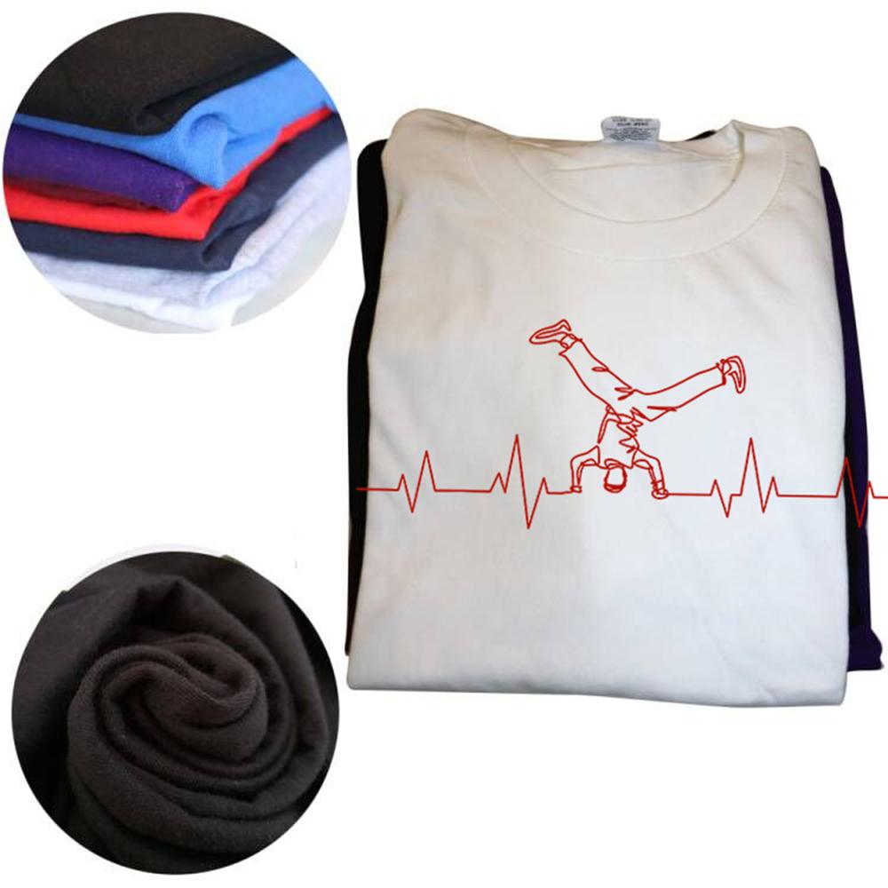 Breakdance Heartbeat Breakdancer Breakdancing T-shirts Men Women's Fashion Casual Tshirt Loose Oversized Streetwear T Shirt
