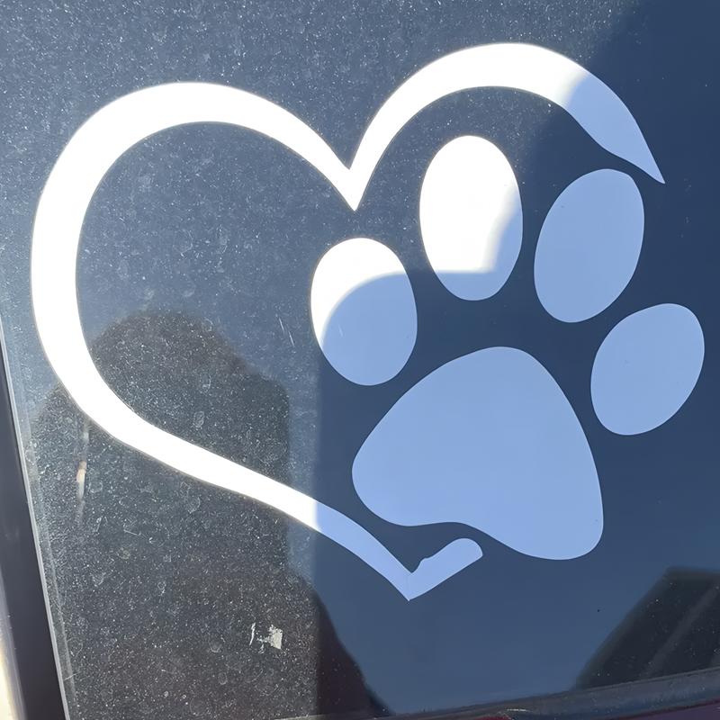 Cute Dog Paw Heart Creative&funny Stickers for Cartoon Fans&lover,high Quality for Car Trucks Motorcycles &laptops