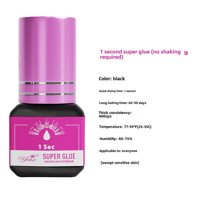 Quick-Drying, Long-Lasting, Gentle, Non-Irritating Soft-State Eyelash Extension Glue for Self-Grafting.
