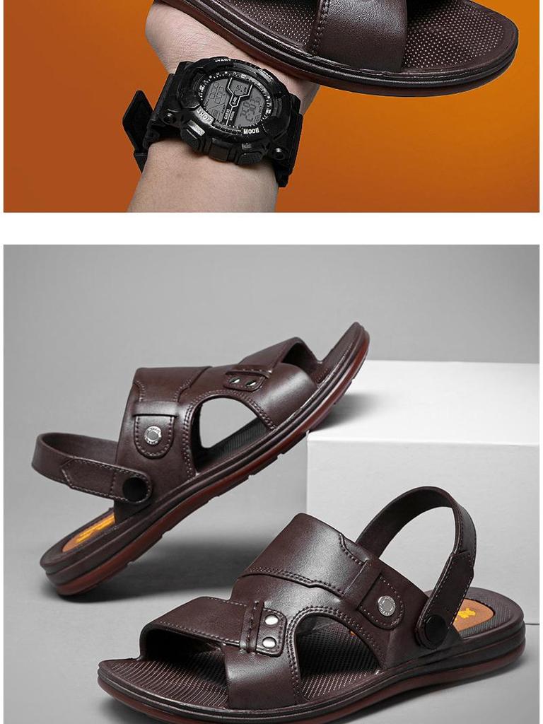 Men's Summer Comfort Waterproof Non-Slip Dual-Use Sandals with Thick Sole