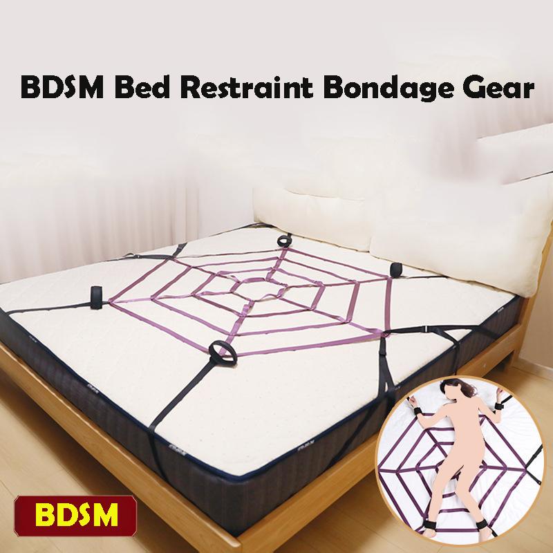 Bettfessel Sexspielzeug Set Erwachsenes Paar Sexspiele Bondage-Ausrüstung SM Sklave Erotische Bettspiele Riemensystem 18+ Sexprodukt Shop