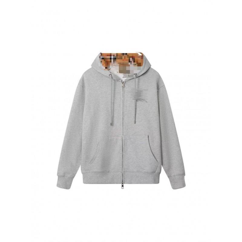 Britischer Stil Kapuzen-Reißverschluss-Sweatshirtjacke Bestickt Lockere Passform Herren Damen