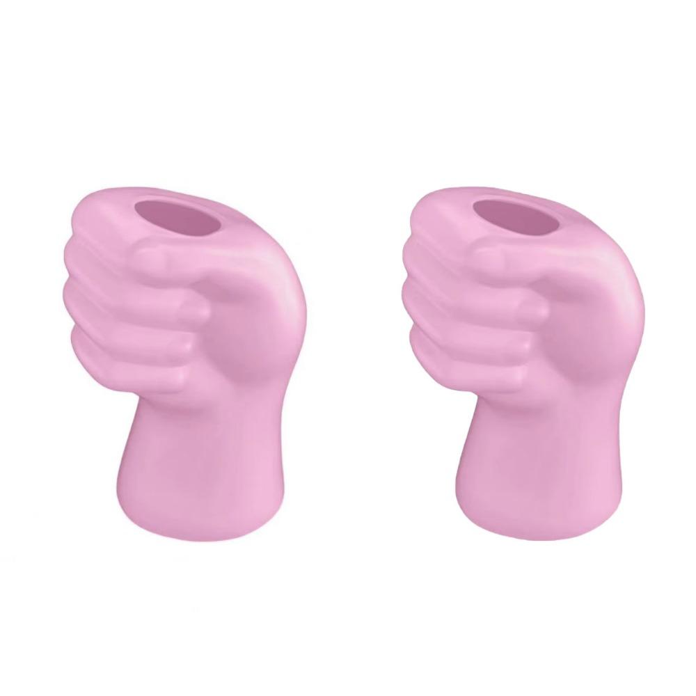 

2 Pcs Decorative Prosthetic Hand Flower Vase Delicate Plastic Vase Human Body Vase Indoor розовый