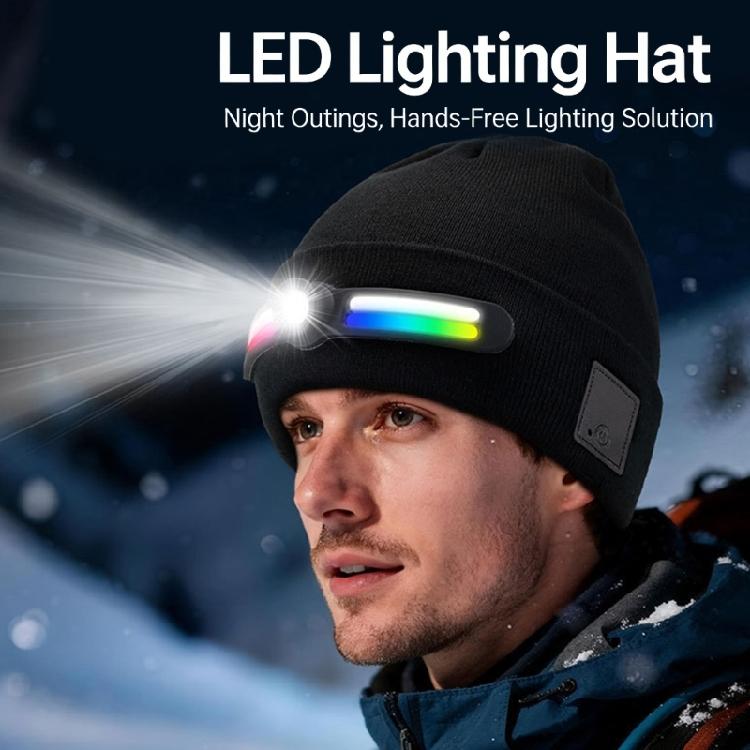 Easy To Clean Removable LED Lamp Knit Hat Rechargeable Outdoor Headlamp Cap For Enthusiasts Night Event And Family Use