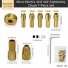 3 sets 0.5-3mm Capacity Brass Drill Chuck 4 Jaw Electric Drill Chuck  For Rotary Tools