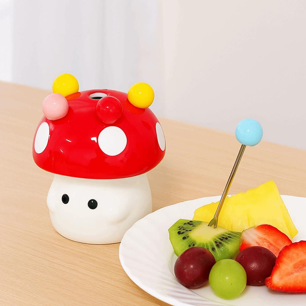 Anti-scald Dessert Salad Fork Rustproof Cute Toothpick with Holder  Party Supplies