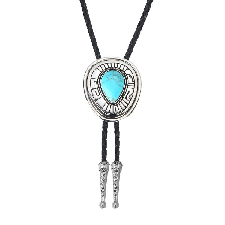 Bolo Tie for Man Woman Performances Cowgirls Western Necklaces Necktie Metal Cool Western Necklaces Cowgirls Costume