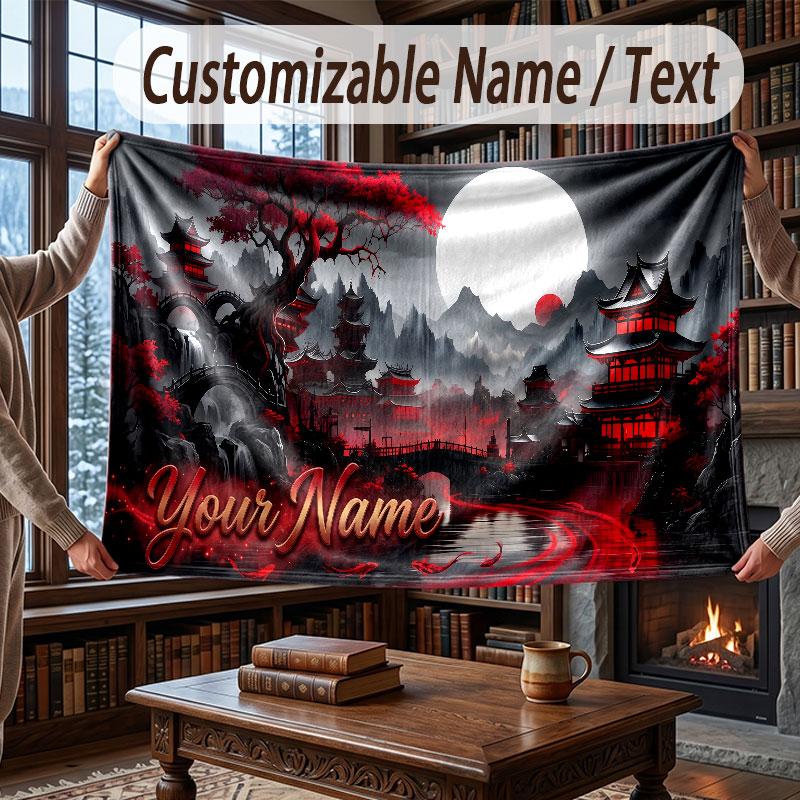 Coperta Morbida e Accogliente a Tema Magia Fantasy con Nome Personalizzato per Divano Letto Casa