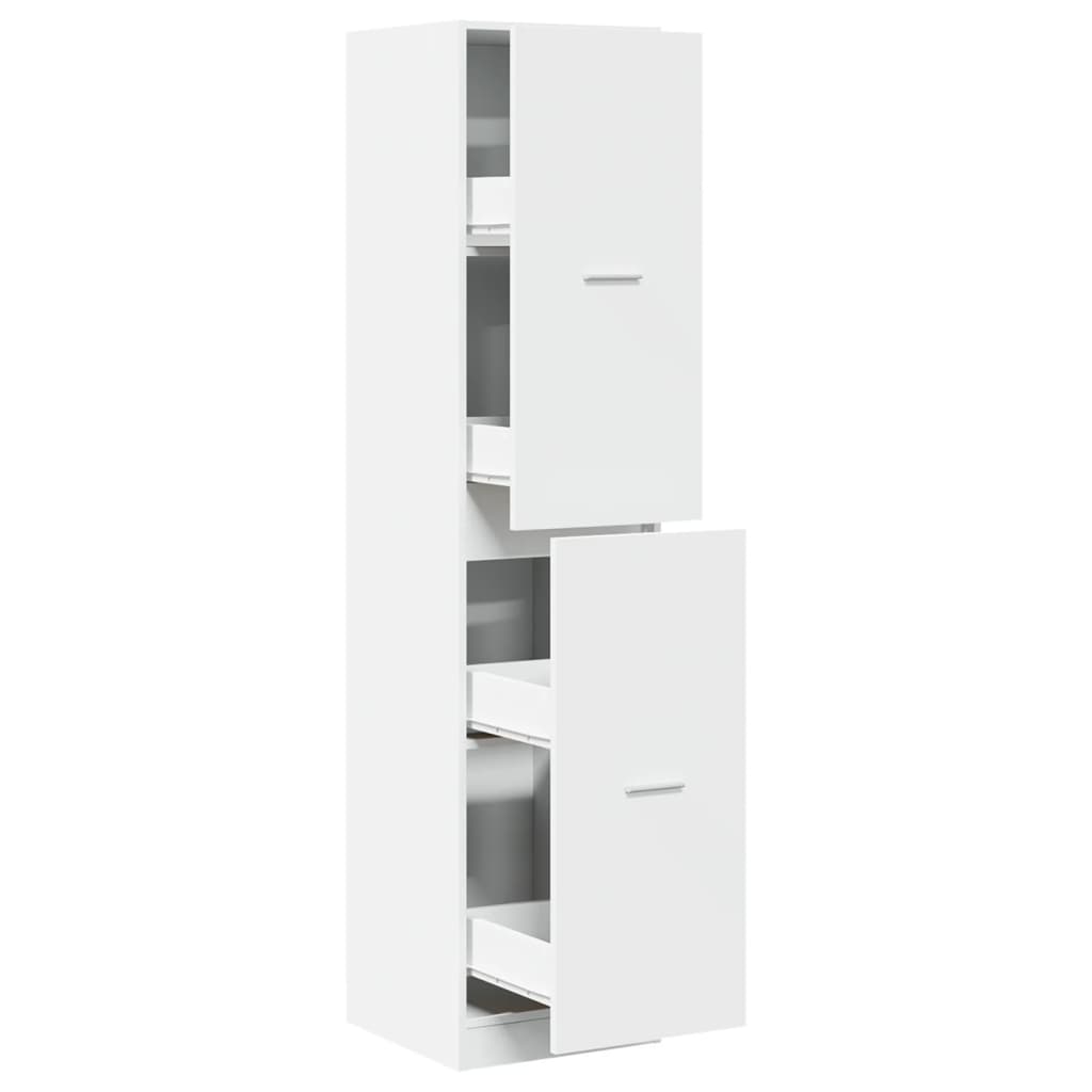 Vidaxl Szafka Apteczna, Biała, 40X41X174,5 Cm, Materiał Drewnopochodny