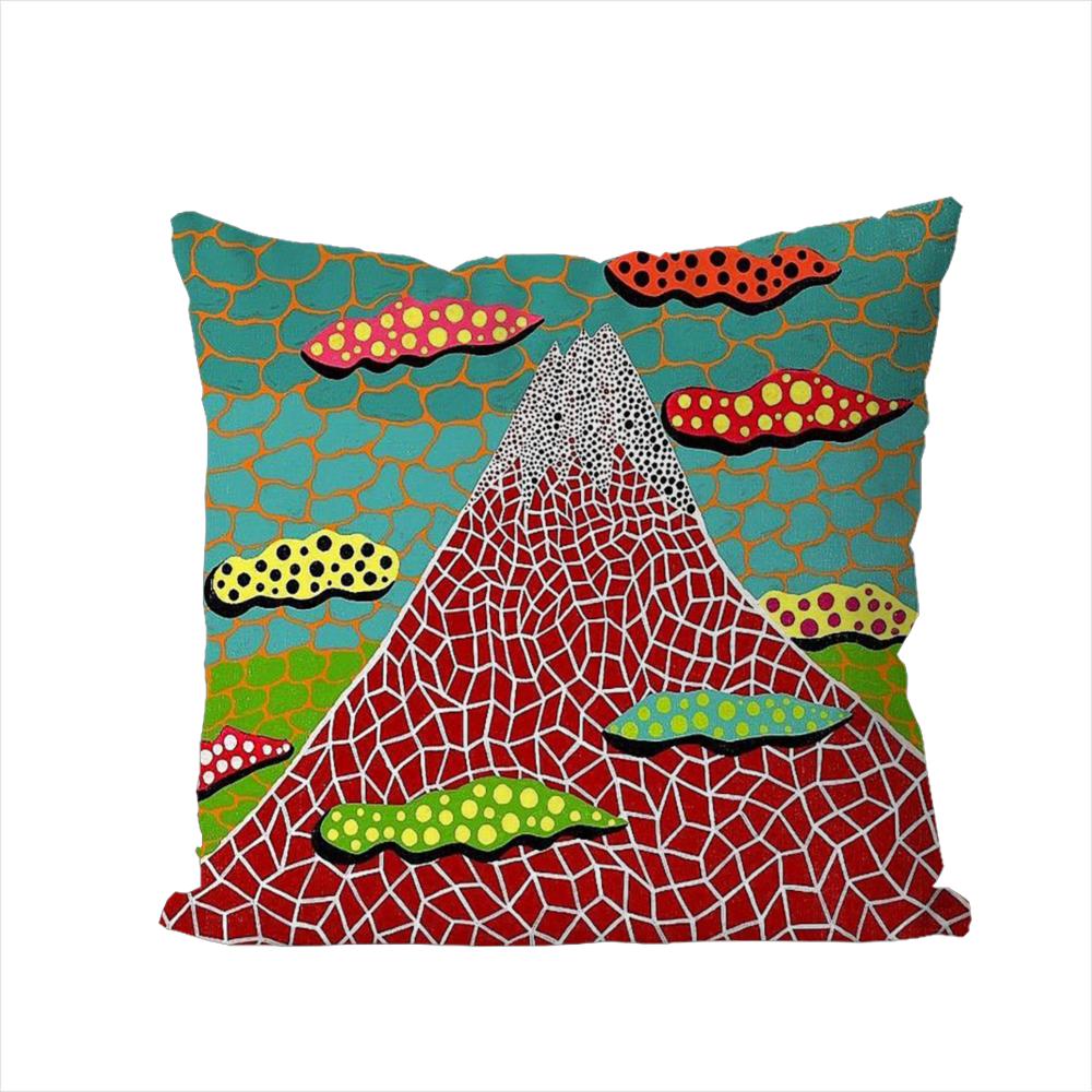 Yayoi Kusama Pumpkin Pillow Case For Car Sofa Decorative Home Doublesided Print Plush Square Throw Pillow Cushion Cover