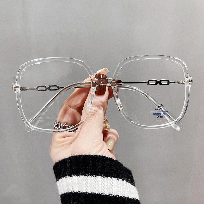 Big Square Shape Women'S Glasses Frame Korean Stylish Blue Light Blocking Eyeglass Frames  Material Decorative Glasses
