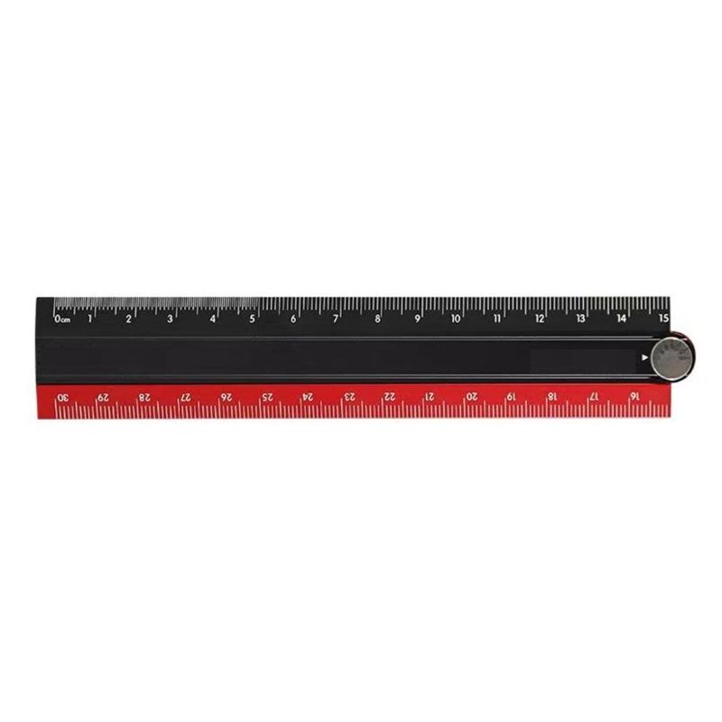 Folding Aluminum Alloy Ruler Multipurpose Measuring Tool Ergonomic Architect Ruler For Engineering Drafting