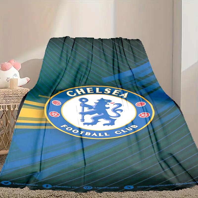 1 Stück Gemütliche Decke mit Aufdruck, Chelsea FC Decke Geeignet für Zuhause, Picknick und Reiseabenteuer