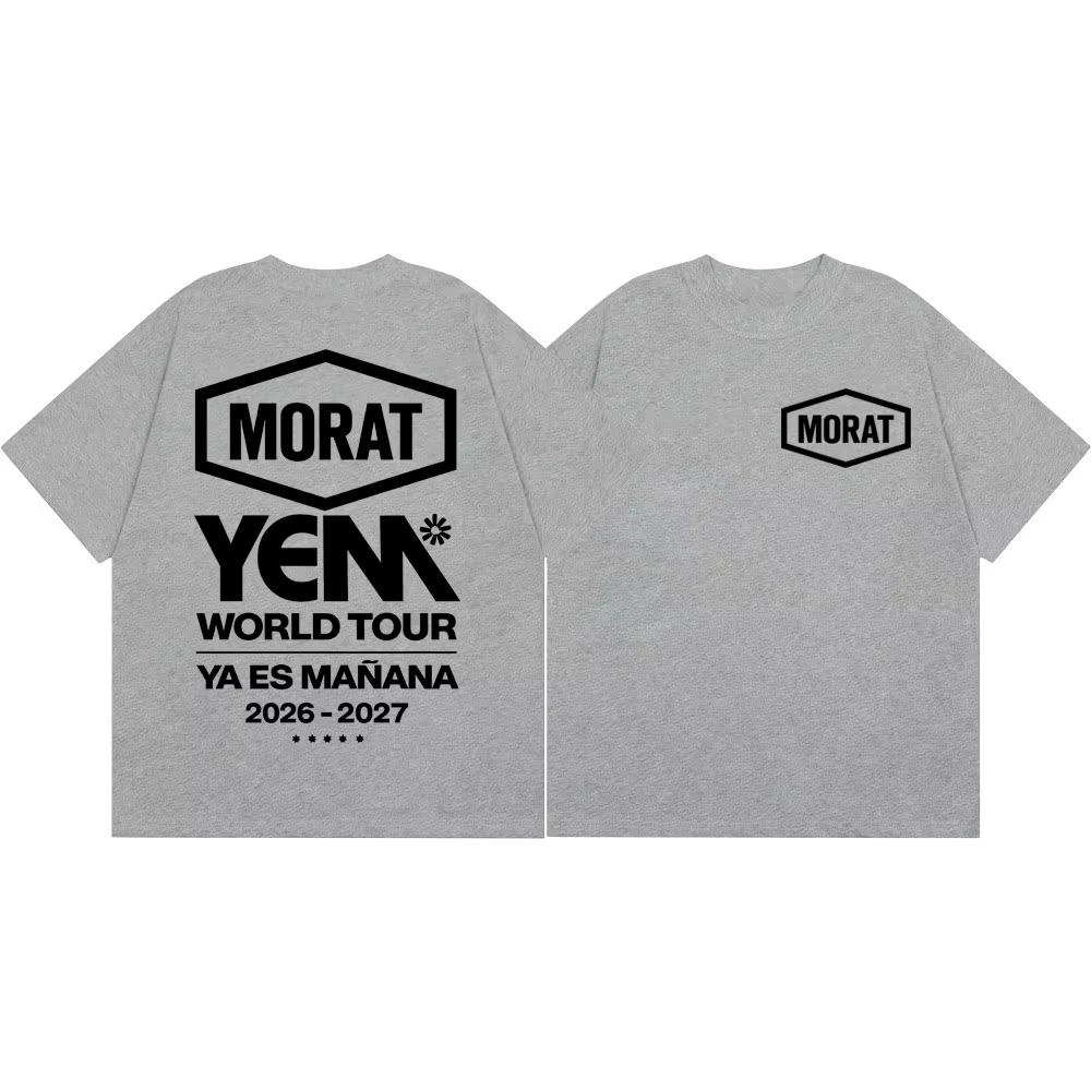 Summer Hot Sale Pop Band Morat World Tour 2026 T Shirt High Street Fashion Trend T-Shirt Unisex Harajuku Hip Hop Punk T-Shirts