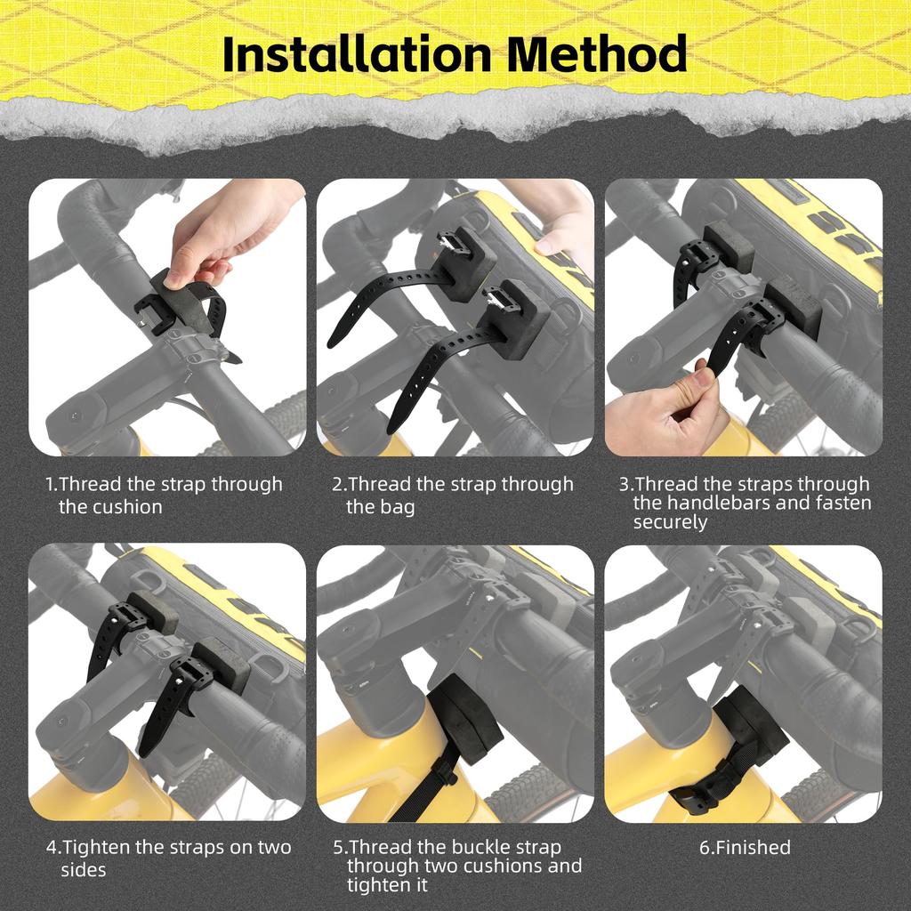 Rhinowalk Waterproof Bicycle Handlebar Bag, Front Bicycle Bag with Frame Storage, Roll Bag, Mountain Bike Commuter Shoulder Bag, Professional Cycling