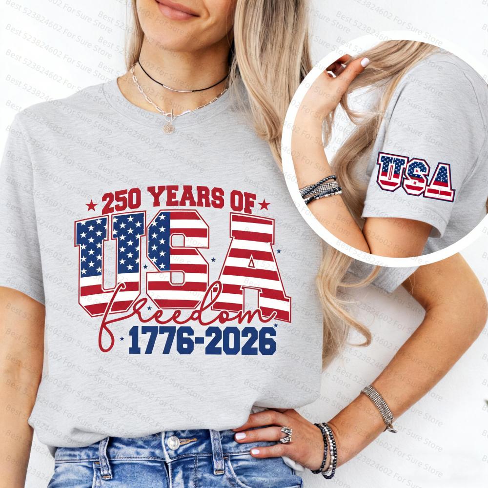 USA 250 Years Shirt Freedom 17762026 Shirt Patriotic America 250th Anniversary Shirt USA Sleeve Graphic Shirt Usa Women Tshirt
