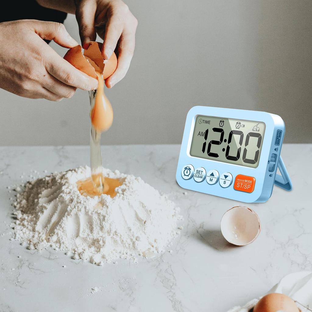 Digitaler Wecker Großes Display für Kinder Erwachsene Kleiner Schreibtisch-Timer Badezimmer Dusche Studium