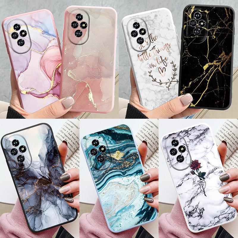 Colorful Marble Case For Honor 200 Luxury Soft Shockproof Cover Fundas For Honor200 90 Lite Shell Watercolor Oil Painting Coque