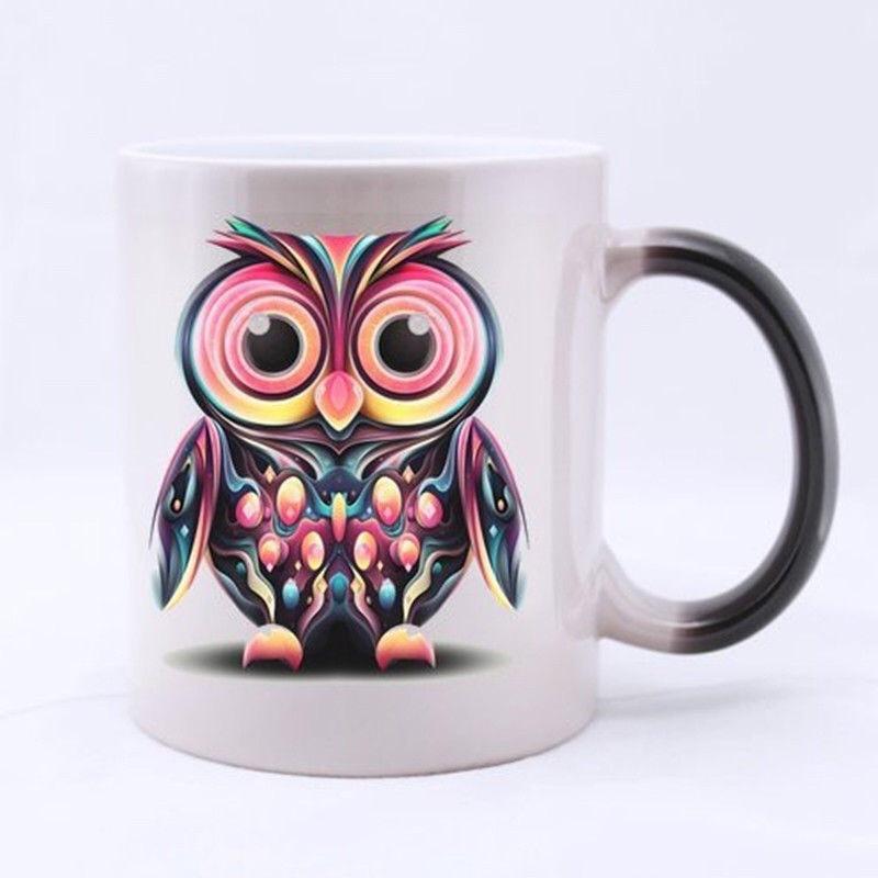 

Heat Changing Cat Mug - Funny Ceramic Coffee Cup, Heat Sensitive Color Changing, Cute Xmas Gift for Women Men Kids