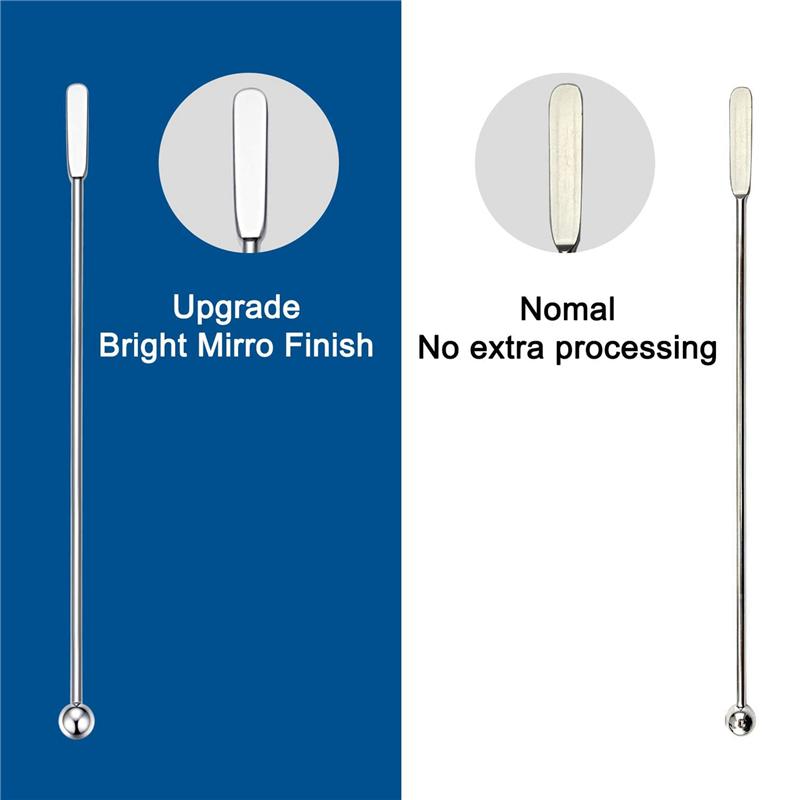 36Pcs Swizzle Sticks, Premium Stainless Steel Cocktail Beverage Drink Stirrer Stick, Reusable Stir Sticks For Bar