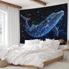 2D Aesthetic Galaxy Whale Tapestry Cosmic Constellation Wall Decor Cloth for Home & Bedroom
