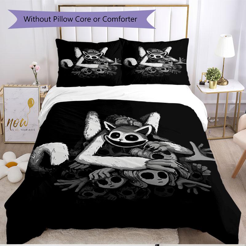 Set copripiumino 3 pezzi (1*Copripiumino + 2*Federe, Senza Nucleo), Set Biancheria da Letto Morbido All‑Season con Stampa Poppy Playtime, Regalo Decorazione Camera da Letto